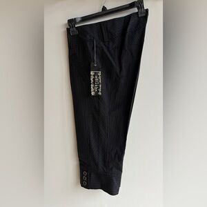 Vertigo Paris Black Pinstripe Capris